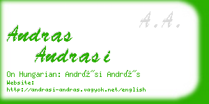 andras andrasi business card